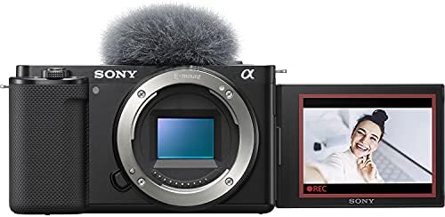 Sony ZV-E10 ללא מראה אלפא עדשה להחלפה ניתנת להחלפה גוף vlogger ערכת ILCZV-E10/B צרור שחור עם ACCVC1