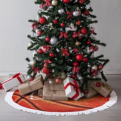 חצאית עץ חג המולד, קישוטים לחג המולד בקטיפה של כדורסל צבעוני מחצלת מחצלת מחצלת שטיחי ציצית 48 x48 שטיחי