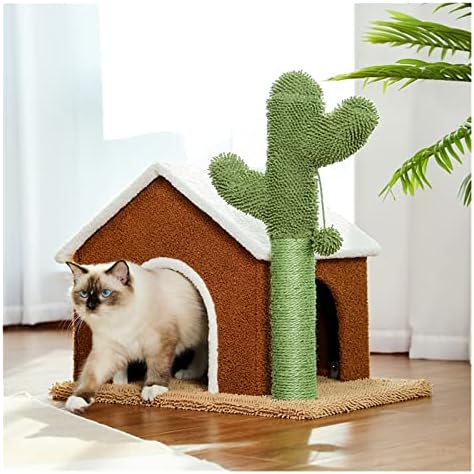 קקטוס חתול עץ חתול מגדל עם סיסל גרוד לוח עבור מקורה חתולי חתול דירה קיטי לשחק בית