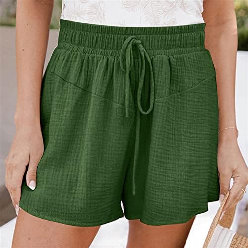 מכנסיים קצרים מזדמנים של Lecpcice Plus Size לנשים שרוך מכנסיים מותניים אלסטיים נוחים 2023 מכנסי קיץ