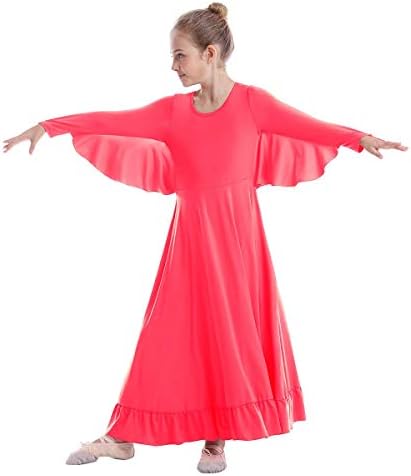 בנות אנג'ל איזיס כנפי פולחן שמלת ריקוד שבח ליטורגי רופף בכושר באורך מלא אורך ארוך טוניקה טוניקה שמלת