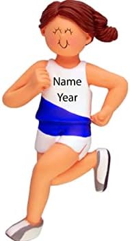 ריצה אונרמנט רץ מותאם אישית קישוטי חג המולד 2022 קישוט קרוס קאנטרי נערת, קישוט רץ נקבה, קישוט ריצה,