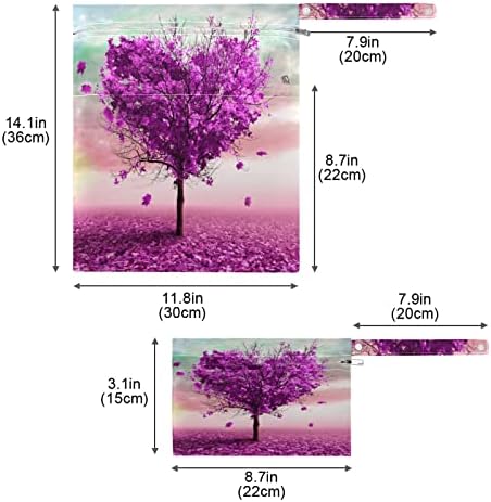 Zzxxb אהבה עץ עץ עמיד לרטוב שקית רטובה חיתול בד לשימוש חוזר שקית יבש רטוב עם כיס רוכסן לטיול בריכת חוף