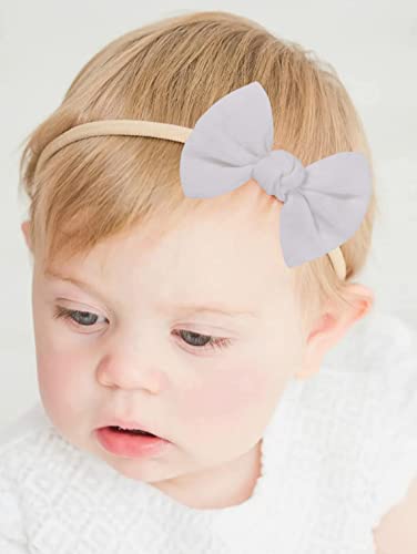 תינוק-בנות-קשת-סרט ניילון-רך-אלסטי-סרטי שיער-עבור-יילוד תינוקות פעוט ילדה נמתח שיער-אביזרי 3 יחידות