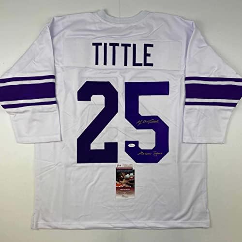 חתימה/חתומה YA Y.A. Tittle Ontrated Geaux Tigers