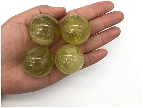 Ertiujg husong312 1pc לימון טבעי צהוב קוורץ כד כדורי קריסטל כדור מרפא מלוטש כדורי קריסטל עיצוב אבנים