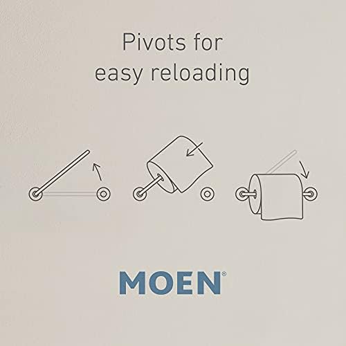 MOEN DN8208BN WEMBLEY PIVOTING HOLDER, 3.6 & quot W x 2.28 & quot H x 8.26 & quot D, ניקל מוברש