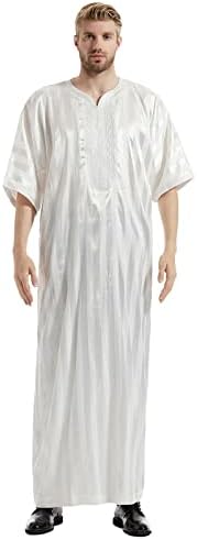חולצת שמלה של BMISEGM לגברים גברים מזדמנים של גברים פסים אמצעיים פסים אמצעיים אמצעיים, חלוק רקום