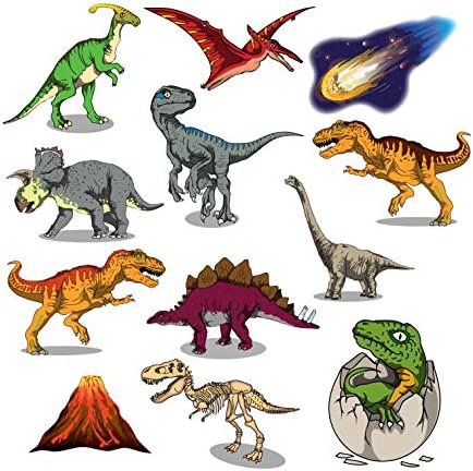 ג ' ייד מוצרים-12 דינוזאור מסיבת מגזרת קישוטים, דינו יום הולדת ספקי צד, 10-15 סנטימטרים