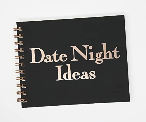 Mod la vie רעיונות ליל תאריך ספר ספר לחתונה ספר אורחים לכרטיסי לילה תאריך. 6 x7.5 שחור 45 עמודים ריקים.
