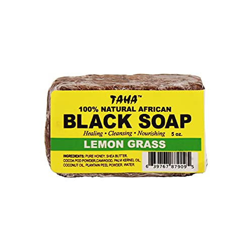 טאהה אפריקאי שחור סבון בר, אורגני &מגבר; טבעי, מרגיע &מגבר; לחות, ניקוי בריא – נהדר עבור פגמים,
