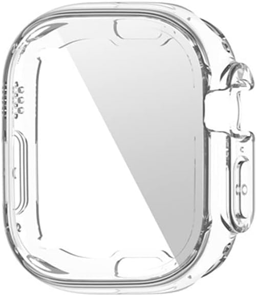Founcy 360 עטיפה ברורה רכה ומלאה עבור Apple Watch Ultra Case 49 ממ מגן מסך TPU מגן חכם שעון חכם עבור