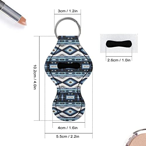 עיצוב שבטי אתני מחזיק מפתח צ 'יאן קליפ עמיד על שרוולי שפתון לנשים בנות צ' פסיק פאוץ, מארגן שפתון נייד,
