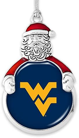 מערב וירג ' יניה מטפסי הרים סנטה עם צוות לוגו כסף מתכת חג המולד קישוט מתנת עץ קישוט