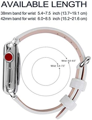 תואם ל- Apple Watch - 38 ממ / 40 ממ / 41 ממ צמיד צמיד עור עם אבזם ומתאמים נירוסטה - כל העוגנים למטה