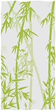 במבוק ירוק ננלה עם הדפס עץ צמח בוטני גזע על מגבות רחצה רכות לבנות מגבות ידיים סופגות רב תכליתי לחדר
