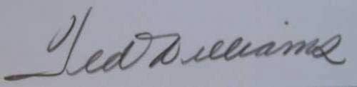עסקה אחת בפעם אחת טד וויליאמס חתמה על חתימה על חתימה של פאלוסו ליטוגרף ליטוגרף COA - כדורי חתימה