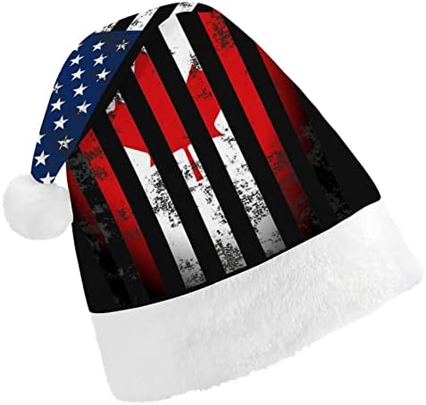 אמריקאי קנדי דגל חג המולד כובע סנטה כובע מצחיק חג המולד כובעי חג מסיבת כובעי עבור נשים / גברים