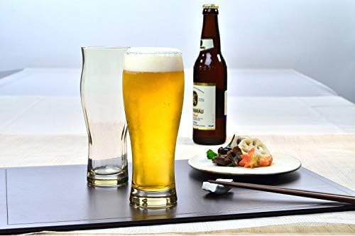 זכוכית טויו סאסאקי פ-46102ג 'י-ג' אן - פ כוס בירה, ענבר, 12.2 אונקיות, זכוכית סאקי שעורה אותנטית, ענבר,