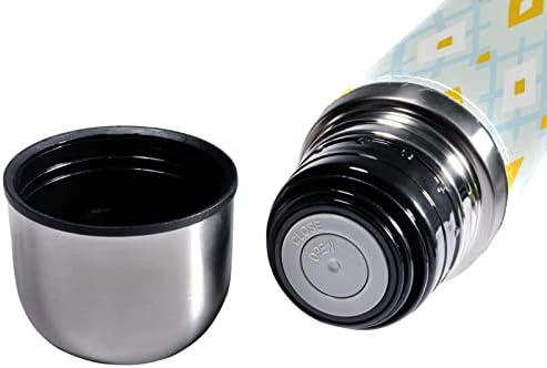SDFSDFSD 17 גרם ואקום מבודד נירוסטה בקבוק מים ספורט ספורט ספל ספל ספל עור אמיתי עטוף BPA בחינם, גיאומטרי