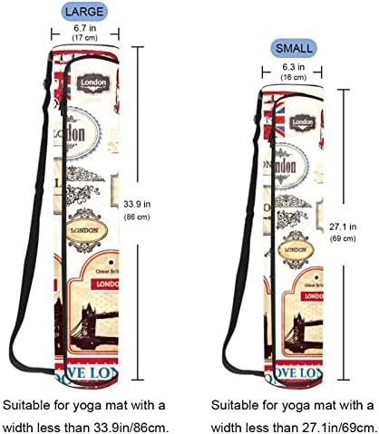 אנגליה לונדון סימנים יוגה מחצלת עם רצועת כתף יוגה מחצלת תיק חדר כושר תיק חוף תיק