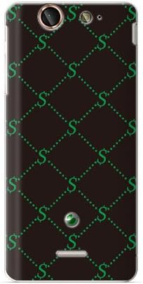 Monogram העור השני שחור X עיצוב ירוק על ידי ROTM/עבור XPERIA SX SO-05D/DOCOMO DSEXSX-PCCL-202-Y348