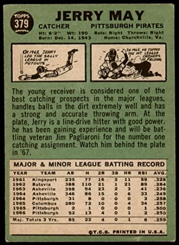 1967 Topps 379 ג'רי מאי פיטסבורג שודדי ים טובים