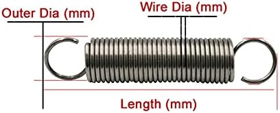 מתח מתכת החלפת קפיץ 1 יחידות 1 pcs טלסקופי קפיץ חוט פלדה קוטר 3.5 ממ קוטר חיצוני 23 ממ אורך 80 ממ -500