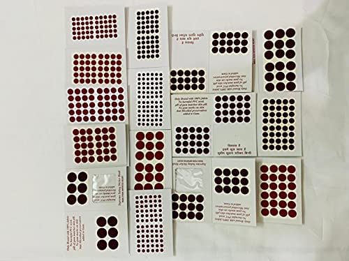 סוהאג בינדיוולט בינדי מאנג טיקי אדום חום לערבב צבע סט של 15 כרטיסי שונה גודל קעקוע מדבקות מנוקדת דבק