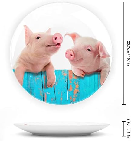 עצם חזיר מצחיקה סין צלחת קרמיקה צלחות קרמיקה עם עמדת תצוגה לקישוט קיר משרד ביתי