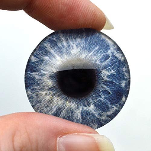 עיני זכוכית אנושיות ריאליסטיות 5 זוגות צורפים קבוצונים לתכשיטים או מלאכה להכנת 5 זוגות מגרש בתפזורת