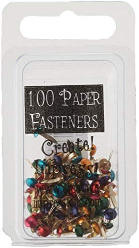 רשמים יצירתיים מיני מצויינים נייר מתכת מחייב מתכת 100 חבילות מגוונות, סיבוב
