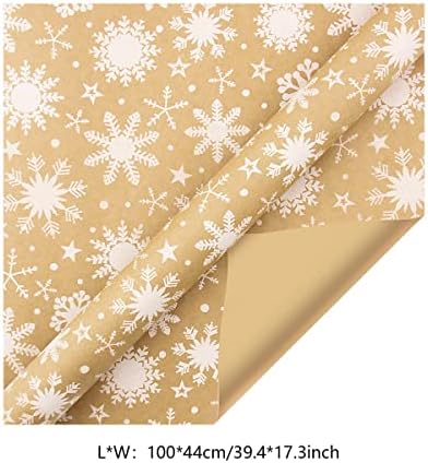 גליונות נייר עטיפה לחג המולד 100 על 44 סמ ניירות גלישת מתנה קראפט נקודת גל נייר עטיפה מתנת יום הולדת