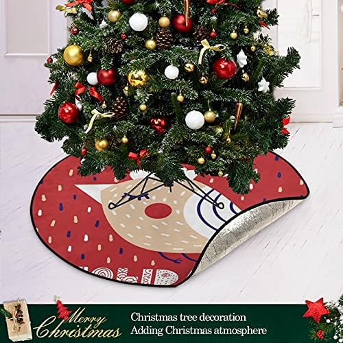 מחצלת עץ חג המולד של חג המולד שמח שטיח מחצלת עץ עץ אטום למים מתחת לאביזר עץ חג המולד למגן לרצפת עץ קשה