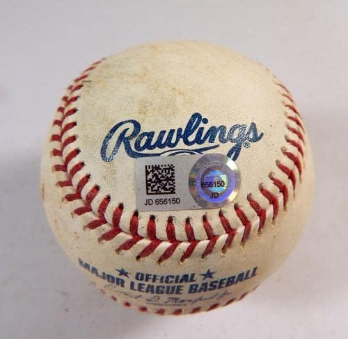 2019 מילווקי ברוארס פיט פיראטס משחק השתמש בייסבול לבן מלקי קבררה גו - משחק MLB משומש בייסבול