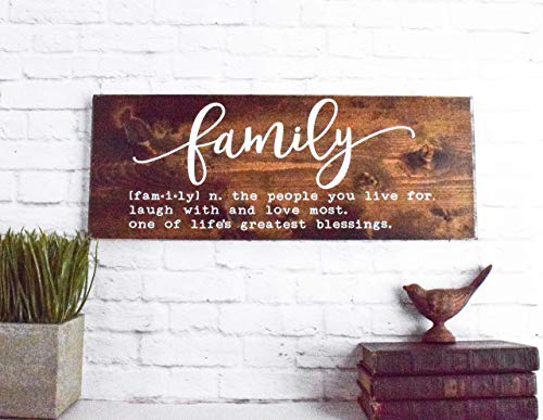 סימן הגדרה משפחתית - הברכות הגדולות ביותר של החיים בית חווה ציטוט מעץ עיצוב קיר