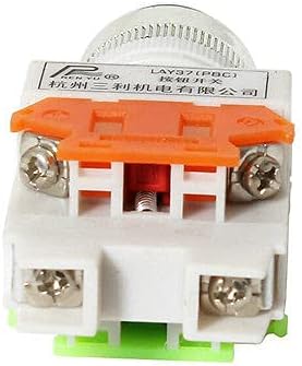 אור ירוק 220V LED מתג כפתור כפתור רגעי LAY37-11DN 22 ממ חור * 1