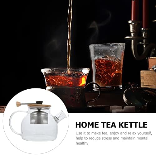 Winomo Tea Kettle Kettle Glass Comet עם Infuser נשלף, קומקום תה בטוח, יצרנית תה פרוח ועלים רופפת 1000