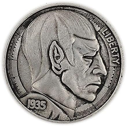 גילוף עמוק מובלט 1935 ארהב 骷髅 מטבע מטבע מיקרו-פרק אוסף אוסף אוסף זיכרון מטבע זיכרון