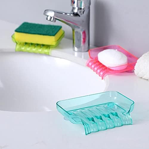 מפל Jucheng צורת סבון כלים סבון עם ניקוז כוס יניקה נגד ספוג קופסא אחסון קופסא אמבטיה מדף אמבטיה ציוד