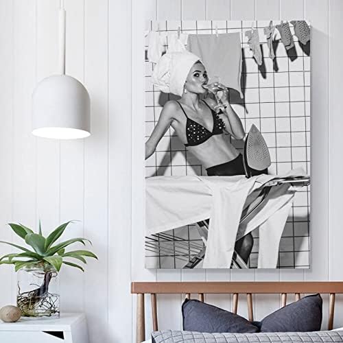 פוסטר לצילומי אמנות מודרני נשים שותות והיותו פוסטר צילום כביסה כרזות מינימליסטיות פוסטרים קיר קיר הדפסים