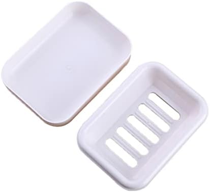 קופסאות אחסון אמבטיות ברורות עם מכסים עם מכסים מרובע הגשה מגש ייבוש סבון סבון עצמי מחזיק סבון עצמ