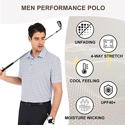חולצות גולף דמיפו פרימיום לגברים חולצת צווארון שרוול קצר של פולו