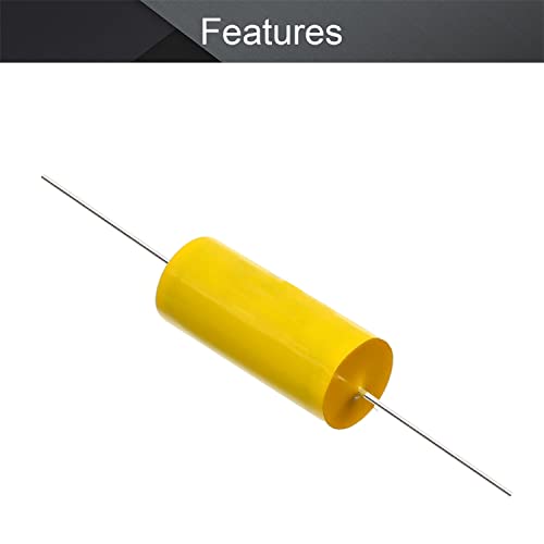 Bettomshin סוג עופרת צירי פוליפרופילן סרט קול גלילי 250V DC 1.0UF 1125 ממ צהוב למחלקת שמע 1 יחידות