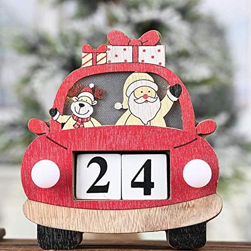ליושי עץ אדוונט חג המולד איל סנטה קלאוס רכב צורת קישוט שולחן אח חלון בעבודת יד קישוטים, רב צבע, אדום