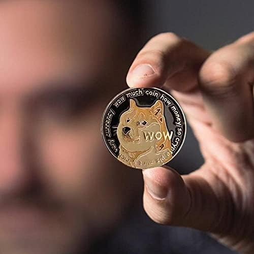 Creative Dogecoin מזכרות מצופות זהב מטבעות מתנה פיזית מצוינת שניתן לאסוף אמנות כלב זהב