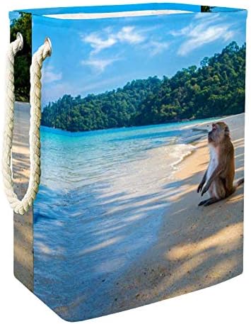 יוניסי קוף חוף נוף כביסת עמיד למים מלוכלך בגדי סל כביסה מתקפל סל כביסה