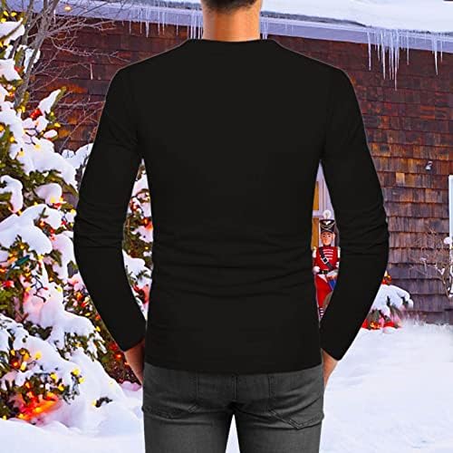 חולצות טריקו של שרוול ארוך XXBR לגברים, סתיו 3D קרח אש Boho מודפס חידוש צוואר צווא