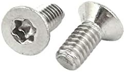 X-DREE M2X5MM 304 פלדת אל חלד ראש שטוח טורקס כונן סוג בורג טון כסף 200 יחידות (M2X5MM 304 TIPO DE UNIDAD