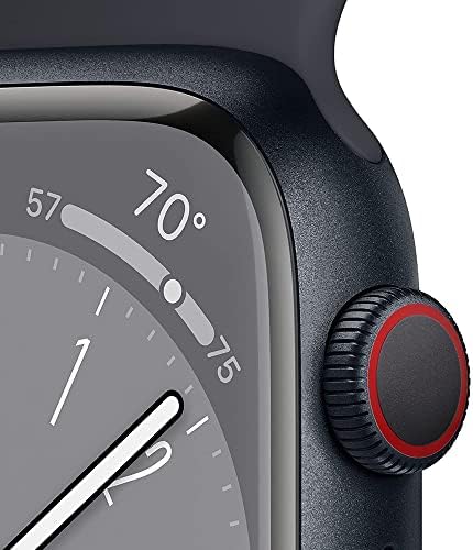 Apple Watch Series 8 - מארז אלומיניום של חצות עם להקת ספורט חצות